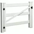 Ranch häststaket enkelbladigt portelementsystem med 152 cm höga stolpar, vit PVC - Staket och stängselnät - 6438014430652 - 1