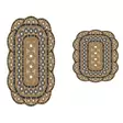 Badrumsmatta Set Mijölnir Brun 100% Polyester Halkfri Antibakteriell Maskintvättbar 50x60 cm & 60x100 cm - Badrumsmattor och våtrumsmattor - 8682870989962 - 1