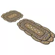 Badrumsmatta Set Mijölnir Brun 100% Polyester Halkfri Antibakteriell Maskintvättbar 50x60 cm & 60x100 cm - Badrumsmattor och våtrumsmattor - 8682870989962 - 4