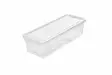 Förvaringslådeset (4 delar), transparent, 14 x 36 x 9 cm, tålig, BPA-fri - Plastlådor och förvaringslådor - 8684282832072 - 4