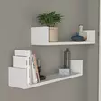 Vägghylla, vit, 63 cm x 14,5 cm x 14,5 cm, slitstark, rymlig - Hylla och klädhängare - 8681181674772 - 3