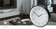 Väggklocka | Diameter: 300 mm | Plast | Tyst rörelse | Svart - Klockor - 5412810473892 - 90