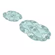 Badrumsmatta Set Mijölnir Blå 100% Polyester Halkfri Antibakteriell Maskintvättbar 50x60 cm & 60x100 cm - Badrumsmattor och våtrumsmattor - 8682870989382 - 4