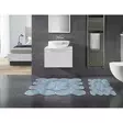 Badrumsmatta Set Mijölnir Blå 100% Polyester Halkfri Antibakteriell Maskintvättbar 50x60 cm & 60x100 cm - Badrumsmattor och våtrumsmattor - 8682870989542 - 2