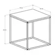 Sidobord Hanah Home Shp950Oo1 Valnöt Spånskiva 50x52x50 cm - Sidobord och extrabord - 8683743537372 - 3