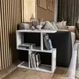Sidobord Hanah Home Life Vit Marmormönster Spånskiva 60x60x20 cm - Sidobord och extrabord - 8684282480402 - 2