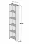 Bokhylla Hanah Home Bark?n Vit Spånskiva 40x150x19,6 cm - Bokhyllor - 8681875302882 - 4