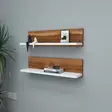Vägghylla Hanah Home Wall Shelf Valnöt Vit Spånskiva 60x15x13 cm - Vägghyllor - 8684282413592 - 2