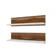 Vägghylla Hanah Home Wall Shelf Valnöt Vit Spånskiva 60x15x13 cm - Vägghyllor - 8684282413592 - 1