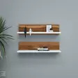 Vägghylla Hanah Home Wall Shelf Valnöt Vit Spånskiva 60x15x13 cm - Vägghyllor - 8684282413592 - 4