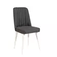 Stol Hanah Home Stormi Vit Antracit Spånskiva Linne 47x89x46 cm - Stolar - 8683342722612 - 1