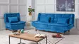 Bäddsoffa Atelier del Sofa Kelebek TKM06 0201 Mörkblå Tyg 190x85x90 cm - Soffor - 8682870916852 - 2