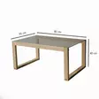 Soffbord Hanah Home Via Natural Massiv Furu Härdat Glas 85x40x55 cm - Soffbord - 8682870730892 - 9