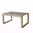Soffbord Hanah Home Via Natural Massiv Furu Härdat Glas 85x40x55 cm - Soffbord - 8682870730892 - 1