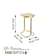 Soffbord Hanah Home Shb 001 C Guld Massivt Trä 30x52x30 cm - Soffbord - 8684282360612 - 6