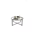 Soffbord Hanah Home Sun S403 Svart Härdat Glas 83x40x83 cm - Soffbord - 8682870660502 - 1