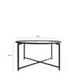 Soffbord Hanah Home Sun S403 Svart Härdat Glas 83x40x83 cm - Soffbord - 8682870660502 - 6