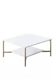 Soffbord Hanah Home Gold Line Vit Svart Spånskiva 80x80x40 cm - Soffbord - 8683742126232 - 1