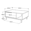 Soffbord Hanah Home On2 Su Valnöt Spånskiva 90x37,6x60 cm - Soffbord - 8684282369042 - 8