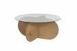 Soffbord Hanah Home Aeris Safir Ek Härdat Glas Spånskiva 75x35x75 cm - Soffbord - 8684283687602 - 1