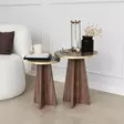 Soffbord Hanah Home Mushroom 2 Guld Valnöt Spånskiva 40x50x40 30x45x30 cm - Soffbord - 8684282402572 - 4