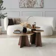 Soffbord Hanah Home Mushroom 2 Guld Valnöt Spånskiva 40x50x40 30x45x30 cm - Soffbord - 8684282402572 - 6