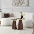 Soffbord Hanah Home Mushroom 2 Guld Valnöt Spånskiva 40x50x40 30x45x30 cm - Soffbord - 8684282402572 - 3