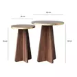 Soffbord Hanah Home Mushroom 2 Guld Valnöt Spånskiva 40x50x40 30x45x30 cm - Soffbord - 8684282402572 - 8