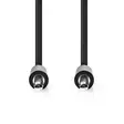 Stereoljudkabel | 3.5 mm Hane | 3.5 mm Hane | Nickelplaterad | 1.00 m | Rund | Svart | Label - Ljudkablar - 5412810419982 - 10
