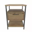 Sängbord Hanah Home Alba Svart Ek Spånskiva 45x45x61,8 cm - Nattduksbord - 8683743119912 - 5