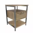Sängbord Hanah Home Alba Svart Ek Spånskiva 45x45x61,8 cm - Nattduksbord - 8683743119912 - 1