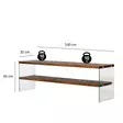 TV-bänk Hanah Home Aqua TV Chesnut Natur Härdat Glas Massivt Trä 140x45x35 cm - TV-bänkar - 8684282402442 - 7