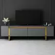TV-bänk Hanah Home Yildiz Antracit Guld Spånskiva 180x50x30 cm - TV-bänkar - 8684283557202 - 3