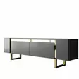 TV-bänk Hanah Home Yildiz Antracit Guld Spånskiva 180x50x30 cm - TV-bänkar - 8684283557202 - 1