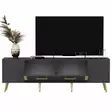 TV-bänk Hanah Home Detas Antracit Guld Spånskiva 150x48,2x35 cm - TV-bänkar - 8683743397822 - 5