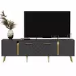 TV-bänk Hanah Home Detas Antracit Guld Spånskiva 150x48,2x35 cm - TV-bänkar - 8683743397822 - 1