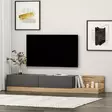 TV-bänk Hanah Home Majör Antracit Valnöt Spånskiva 180x30x37 cm - TV-bänkar - 8684282041672 - 4
