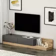 TV-bänk Hanah Home Majör Antracit Valnöt Spånskiva 180x30x37 cm - TV-bänkar - 8684282041672 - 3