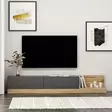 TV-bänk Hanah Home Majör Antracit Valnöt Spånskiva 180x30x37 cm - TV-bänkar - 8684282041672 - 2