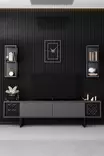 TV-bänk Hanah Home Black Line Antracit Spånskiva 180x30x48 cm - TV-bänkar - 8683742126102 - 3