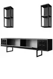 TV-bänk Hanah Home Black Line Antracit Spånskiva 180x30x48 cm - TV-bänkar - 8683742126102 - 8