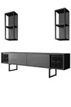 TV-bänk Hanah Home Black Line Antracit Spånskiva 180x30x48 cm - TV-bänkar - 8683742126102 - 1