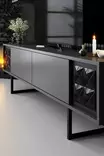 TV-bänk Hanah Home Black Line Antracit Spånskiva 180x30x48 cm - TV-bänkar - 8683742126102 - 5