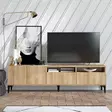 TV-bänk Hanah Home Ross Ek Spånskiva 180x52x35 cm - TV-bänkar - 8682870753662 - 2