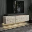 TV-bänk Hanah Home Neon Illuminated Travertine Spånskiva 160x35x32 cm - TV-bänkar - 8684283026692 - 4