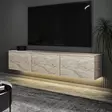 TV-bänk Hanah Home Neon Illuminated Travertine Spånskiva 160x35x32 cm - TV-bänkar - 8684283026692 - 3