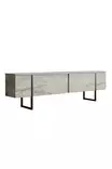 TV-bänk Hanah Home Luxe Travertine Svart Spånskiva 180x30x50 cm - TV-bänkar - 8684282970422 - 1