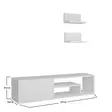 TV-bänk Hanah Home Zeplin Vit Spånskiva 120x29,3x29,6 cm - TV-bänkar - 8681181979532 - 5