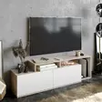 TV-bänk Hanah Home Nexera Cordoba Vit Spånskiva 149,8x42,9x35,3 cm - TV-bänkar - 8682870664562 - 2