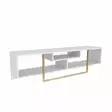 TV-bänk Hanah Home Asal 150 Vit Guld Spånskiva 150x35,2x40 cm - TV-bänkar - 8683743121052 - 1